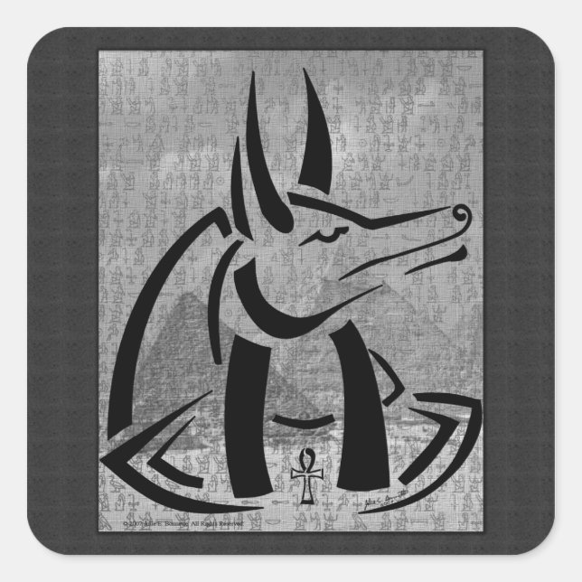 Adesivo Quadrado Anubis Square Sticker (Frente)