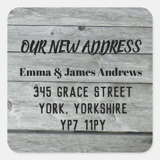 Adesivo Quadrado Anúncio de Movimentação do Modern Barn (Frente)