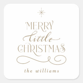 Adesivo Quadrado Anúncio de nascimento de Natal de feliz