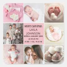 Anúncio de Nascimento Personalizado 8 Fotos natal
