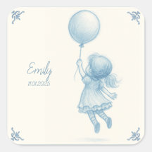 Anúncio de nascimento personalizado para menina re
