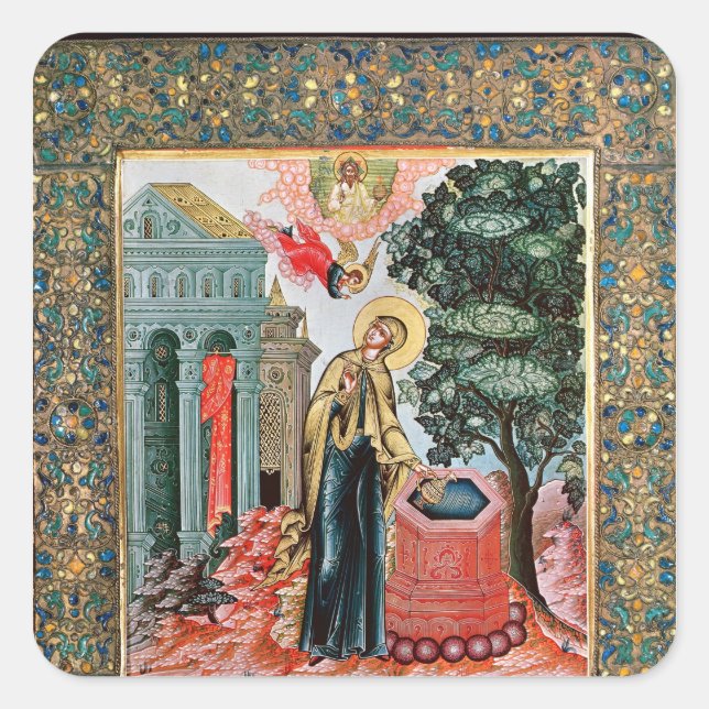 Adesivo Quadrado Anúncio na fonte (Frente)