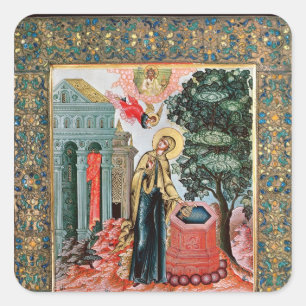 Adesivo Quadrado Anúncio na fonte