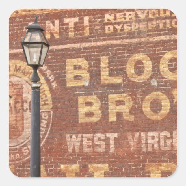 Adesivo Quadrado Anúncios do lado do edifício (Frente)