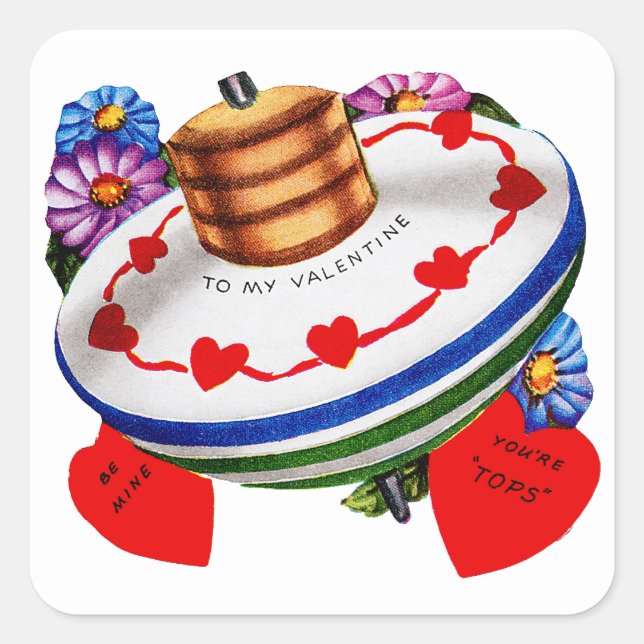 Adesivo Quadrado Ao meu Namorados, você é o Tops! (Frente)
