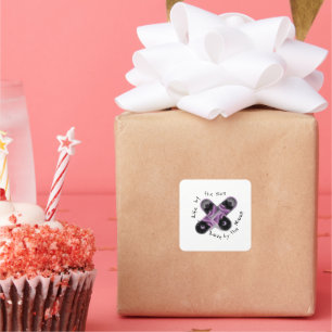 Adesivo Quadrado Ao vivo pelo sol e amor pela lua