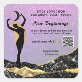 Adesivo Quadrado *~* AP24 Rainbow Goddess Intenção Ombre Spell