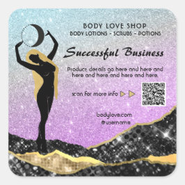 Adesivo Quadrado *~* AP24 Rainbow Goddess Intenção Ortografia Ombre