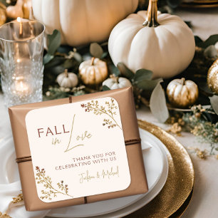 Adesivo Quadrado Apaixonar-se Folhagem de Outono Banho de Noiva Neu