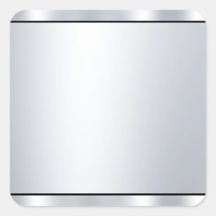 Adesivo Quadrado Aparência Prata Metálico Preta Modelo Personalizad