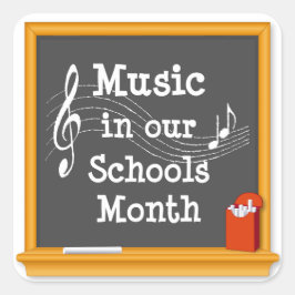 Adesivo Quadrado Apegue-se à Sua Música