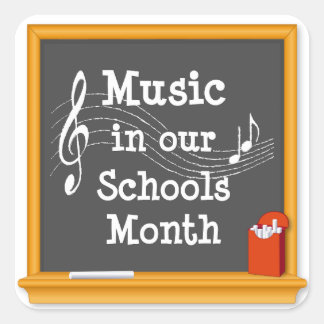 Adesivo Quadrado Apegue-se à Sua Música