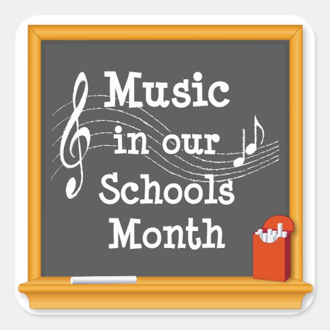 Adesivo Quadrado Apegue-se à Sua Música (Frente)