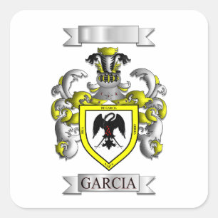 Adesivo Quadrado Apelido da Família Garcia e Escud