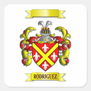 Adesivo Quadrado Apelido da Família Rodriguez e Es