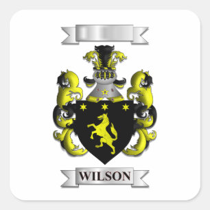 Adesivo Quadrado Apelido da Família Wilson e Escud