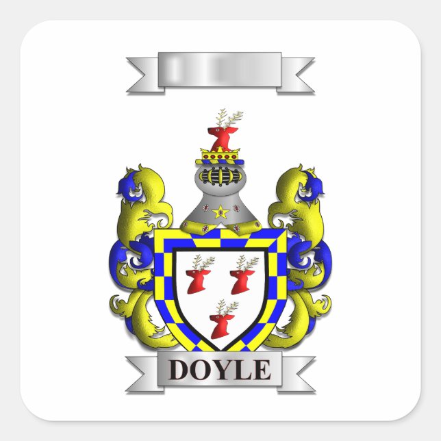 Adesivo Quadrado Apelido Doyle e Escudo (Frente)