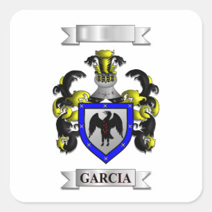 Adesivo Quadrado Apelido Garcia e Escudo