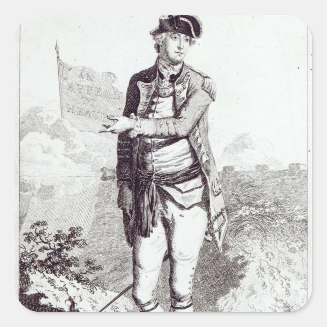 Adesivo Quadrado Apelo ao Céu, retrato do General Lee (Frente)