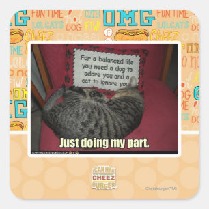 Adesivo Quadrado Apenas fazendo a minha parte.