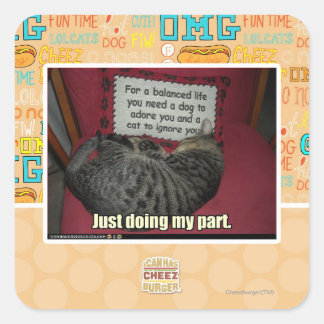 Adesivo Quadrado Apenas fazendo a minha parte.