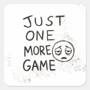 Adesivo Quadrado Apenas Mais Um Jogo Citação Divertida de Jogador