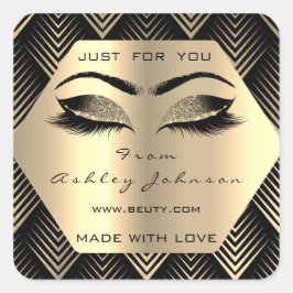 Adesivo Quadrado Apenas Para Você Fez Com Amor, Sepia Dourada Maqui