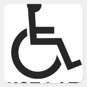 Adesivo Quadrado Apenas preguiçoso não realmente deficiente -