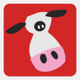 Adesivo Quadrado Apenas uma vaca