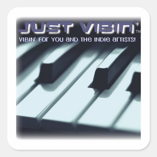 Adesivo Quadrado Apenas Vibin' Stickers Quadrados (Frente)