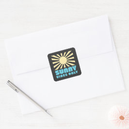 Adesivo Quadrado Apenas Víblias Sunny - Gráfico de Sol Retroativo N
