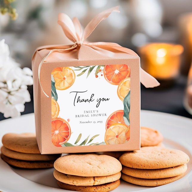 Adesivo Quadrado Aperol Spritz Watercolor Chá de panela (Criador carregado)