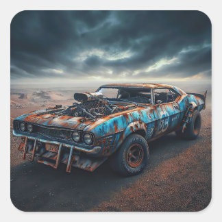 Adesivo Quadrado Apocalypse Classic Chevy Camaro