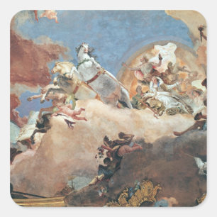 Adesivo Quadrado Apollo em sua carruagem solar dirigindo Beatrice I