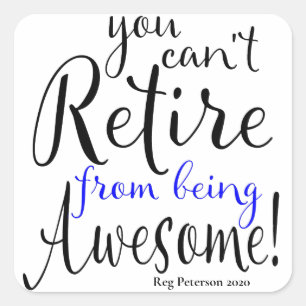 Adesivo Quadrado Aposentadoria do Agente Policial da Linha Azul