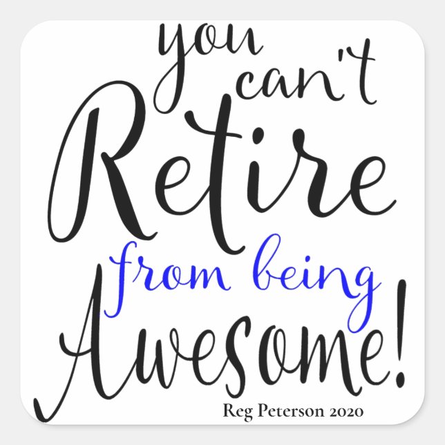 Adesivo Quadrado Aposentadoria do Agente Policial da Linha Azul-Thi (Frente)