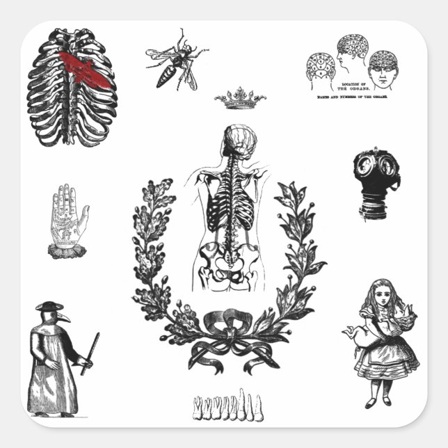 Adesivo Quadrado Apothecary (Frente)