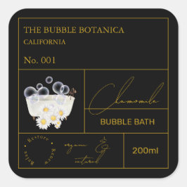 Adesivo Quadrado Apothecary Chamomile Bubble Bath Label