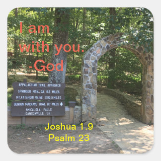 Adesivo Quadrado Appalachian Trail Start - Onde é que o seu caminha