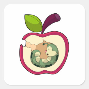 Adesivo Quadrado Apple De Dormência Da Lagarta