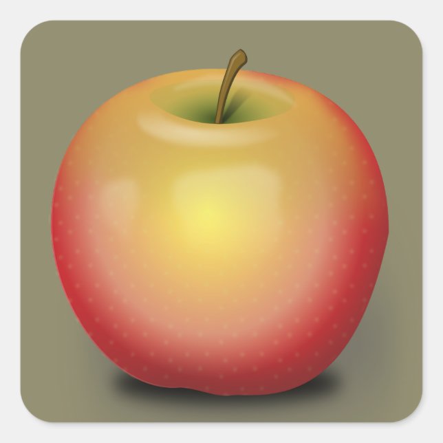 Adesivo Quadrado Apple Maintosh (Frente)