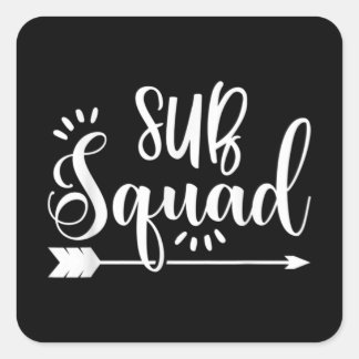 Adesivo Quadrado Apreciação da Sub-Esquadra do Professor Substituto