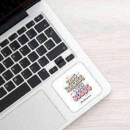 Adesivo Quadrado Apreciação personalizada da Faith Retro