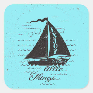 Adesivo Quadrado Aprecie o poster pequeno das coisas