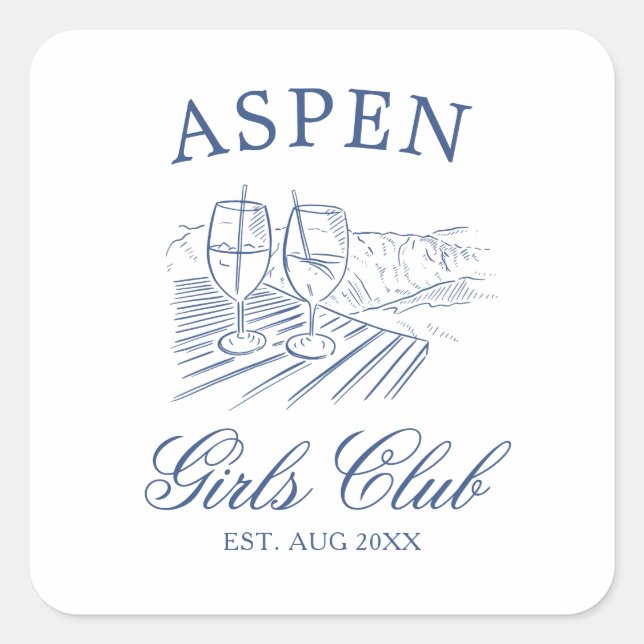 Adesivo Quadrado Après Ski Com A Noiva Para O Fim De Semana Bach (Frente)