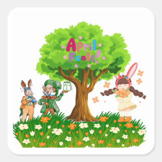 Adesivo Quadrado April Fool’s 