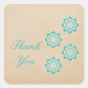 Adesivo Quadrado Aqua Atrevida Floral Blogues Agradecidos