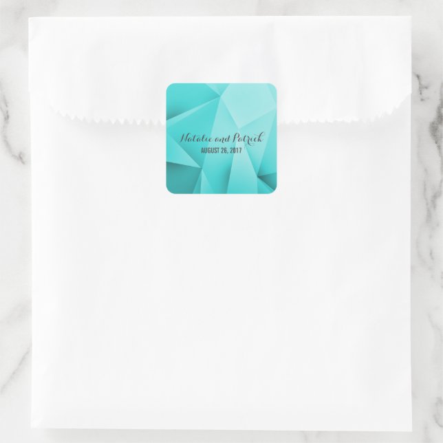 Adesivo Quadrado Aqua Jewel Tones Stickers (Bolsa)