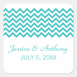 Adesivo Quadrado Aqua Simple Chevron Wedkers