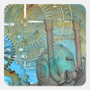 Adesivo Quadrado Aqua Steam Snail Traveler